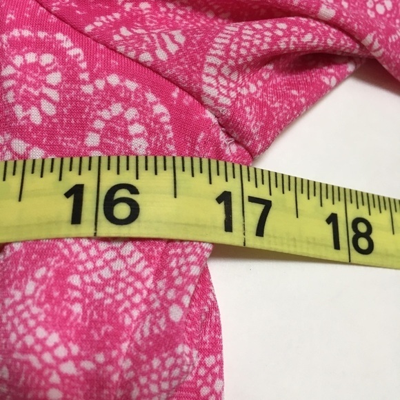 DONNA MORGAN Jersey Knit Lace Print  3/4 Sleeve Sheath Dress Size 6 - Picture 12 of 15